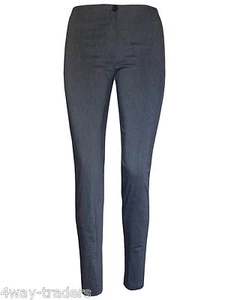 Mädchen grau Schulhose Skinny Stretch Damen Frauen Büro Arbeit Knopf Reißverschluss - Bild 1 von 6