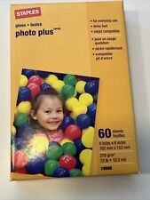 Staples  Photo Plus, 4 X 6 inch glossy photo printer paper , 60 sheets 