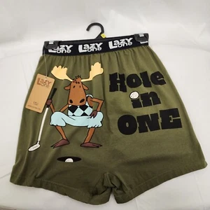 Lazy One men's unisex Boxer shorts PJ lounge shorts Hole in One Golf 100% cotton - Picture 1 of 3