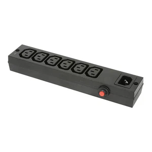 6 Way IEC Power Distribution Strip PDU 6 x C13 Sockets with Overload Switch - Afbeelding 1 van 2