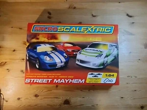 Micro Scalextric Street Mayhem Boxed Set Working Porsch Nissan 350Z Audi TT - Picture 1 of 17