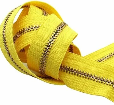 YKK #5 30" Latón Metal Chaqueta Cremallera con Anillo U-TPYE Tirador Separador Hecho en EE. UU. Foto 1 de 4