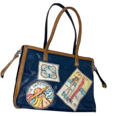 Bolso Cartera Brighton Riviera Fashionista Hamptons Malibu Lona Expandible Cuero Foto 1 de 4