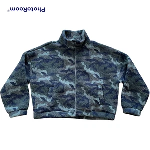 American Eagle Green Camo Cropped Fleece Full Zip Jacket - Women's XL - Bild 1 von 11