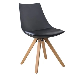 Esszimmerstuhl Küchenstuhl aus Holz Gusto mit Sitzschale + Sitzkissen in Schwarz - Bild 1 von 5