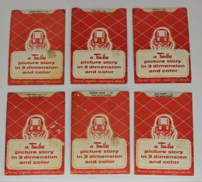 Lot of 6 Tru-Vue Picture Stories 3 Dimension Color Donald Duck Peter Pan Pluto - Image 1 of 4