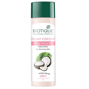 Biotique Creamy Coconut Deep Nourish Body lotion 120ml, Free Shipping World Wide - Picture 1 of 2