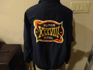 Vintage New England Patriots Super Bowl 38 XXXVIII Champions Sewn Jacket L Excel - Picture 1 of 8