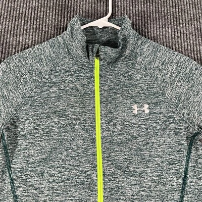 Under Armour женская рубашка 1/4 молнии пуловер очень маленький XS зеленый тепла Gear свободного - Изображение 1 из 4