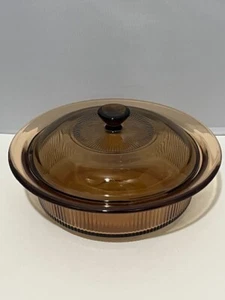 Vintage Visions Corning Ware V-31-B, 1 Quart Bernstein Gerippt Auflaufform mit Pyrex Deckel - Bild 1 von 18