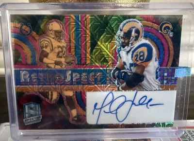 2024 Spectra Marshall Faulk Crd#RSA-MFK Retrospect Auto /25-G - Image 1 of 2