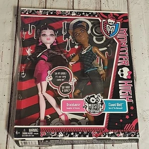 2013 Monster High Doll Music Festival Draculaura & Clawd Wolf New Never Opened - Picture 1 of 12