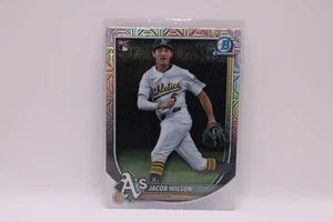 2025 Bowman - Jacob Wilson #9 Chrome Mojo Refractor (RC) - Picture 1 of 2