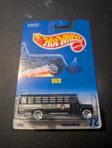 hot wheels 1991 police bus #72 black new hw blue card - Bild 1 von 6