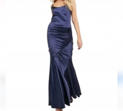 NUEVO CON ETIQUETAS ASOS DESIGN Dama de honor Satén Scoop Maxi Vestido Falda Panellada Botón Espalda 14 Foto 1 de 4