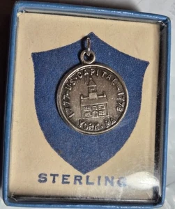 Sterling Silber ~ York Pennsylvania Charm U S Capital 1777-1778 - Bild 1 von 3