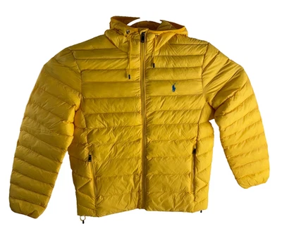 Polo Ralph Lauren The Colden Packable Hooded Jacket Yellow Men`s Size Medium - Image 1 of 4