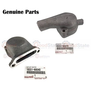 Genuine Toyota LandCruiser FJ45 FJ43 Lower Upper Thermostat Water Housing Set - Picture 1 of 7