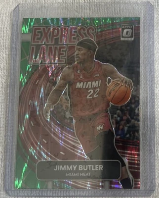 Jimmy Butler 2022-23 Panini Donruss Optic Express Lane Green Shock #20 Heat Foto 1 de 2