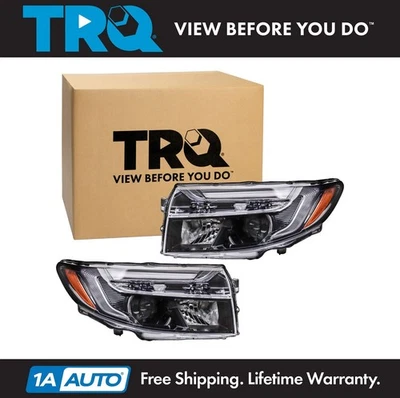 TRQ Headlight Assembly Set Fits 2022-2025 Honda Passport 2021-2025 Ridgeline - Image 1 of 4