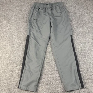 Pantalones Under Armour Para Hombre Grandes Gris Negro Calentamiento de Pista Calce Suelto Forrados de Malla - Imagen 1 de 11