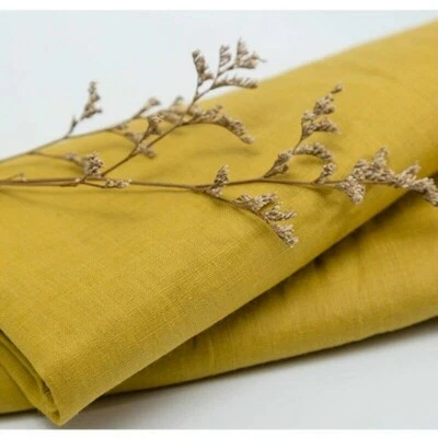 100% Linen Fabric Pure Natural Flax Solid Dress Clothes Craft Material Soft Cosy - Image 1 of 4