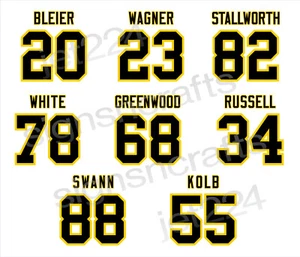 Pittsburgh Steelers STICKER DECAL 1970s Bleier Stallworth Greenwood Swann Kolb + - Picture 1 of 18