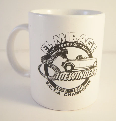 El Mirage Sixty Years of Racing Sidewinders 1936-1996 SCTA Champions Mug Cup Cover