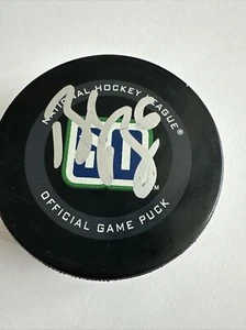 Brock Boeser Vancouver Canucks Signed Autographed Game Official Game Puck - Picture 1 of 3