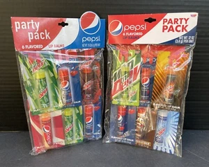 2 Vtg Pepsi Lip Balm Party Pack 12pcs Wild Cherry Vanilla Root Beer Mountain Dew - Picture 1 of 4