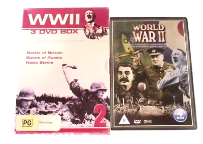 WWII DVD Box Set-Battle of Britain,Battle Of Russia,Nazis Strike + World War II - image 1 of 4