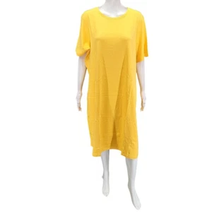 Isaac Mizrahi Live Womens Ladies Everyday Casual Dress 3X Plus Size Yellow - Picture 1 of 11