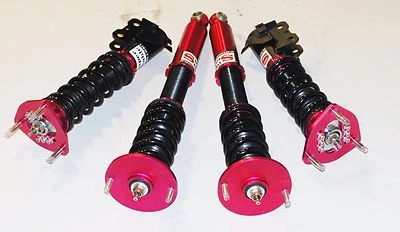 For Nissan 95-98 240SX S14 RED Coilover Suspension Adjustable Dampering 16 Ways - Image 1 of 4