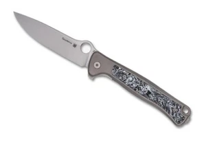 Spyderco Slym R.I.L. Titanium M390 3.42" Plain Edge Folding Pocket Knife C271TIP - Picture 1 of 4