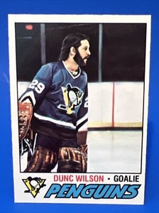 1977-78 O-Pee-Chee Dunc Wilson Card #224 Pittsburg Penguins Vintage Goalie Card