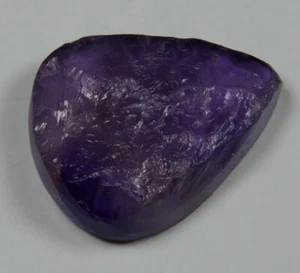 26 CT UNTREATED 100% NATURAL AMETHYST ROUGH DRUZY PEAR CABOCHON GEMSTONE A100 - Picture 1 of 5