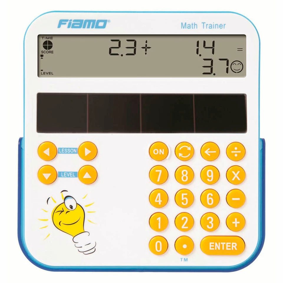 Fiamo Rechentrainer Mathe Rechen Trainer Kinder Taschenrechner Lernrechner Solar