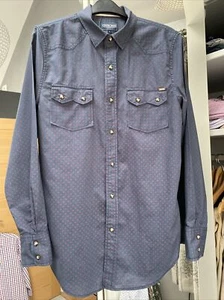 Cherokee Shirt Size S Navy & Ditsy Red VGC Pit to Pit 21” Combined Postage - Picture 1 of 17
