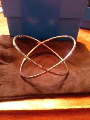 RARITIES Carol Brodie Sterling Silver "X" Bracelet  Foto 1 de 4