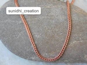 100 % pure Copper Chain necklace, Pure Copper Wheat chain ,Solid jewelry Chain, - Picture 1 of 4