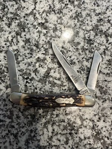 SCHRADE UNCLE HENRY STAGALON 897UH STOCKMAN POCKET KNIFE USA MAC TOOLS - Picture 1 of 9