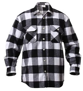 Extra Heavyweight Brawny Buffalo Plaid Flannel Shirt Long Sleeve Rothco 4739