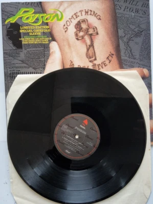 Poison - Something To Believe In 1990 limited edition 12” Vinyl record ,gatefold - Image 1 of 4