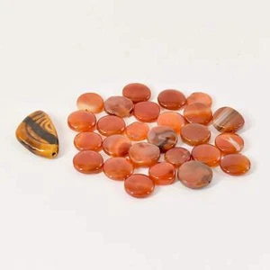 27 Carnelian Stone Beads Ruth Flynn Collection - Picture 1 of 8