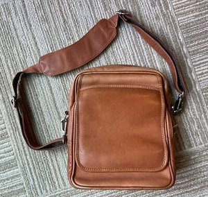 Piel Leather Traveler's Carry-All Bag color: Saddle 10" x 8" x 4" - Picture 1 of 8
