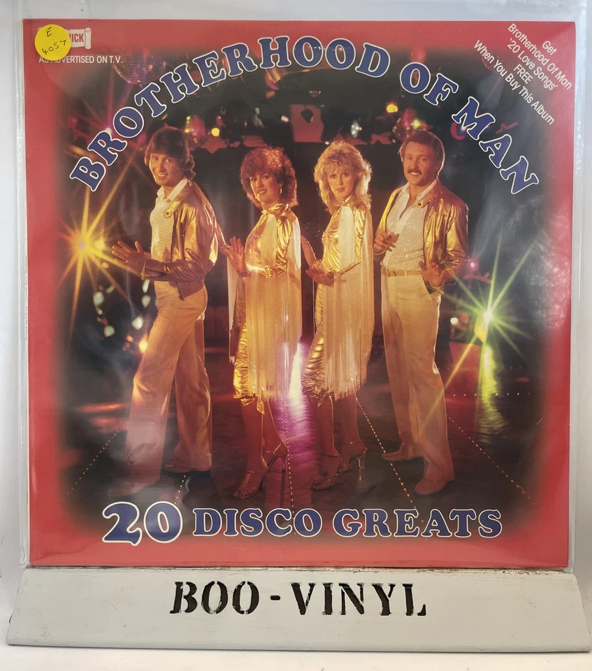 Brotherhood of Man ~ 2 vinyl LP Records 20 Disco greats + 20 Love songs NM/NM - Image 1 of 4