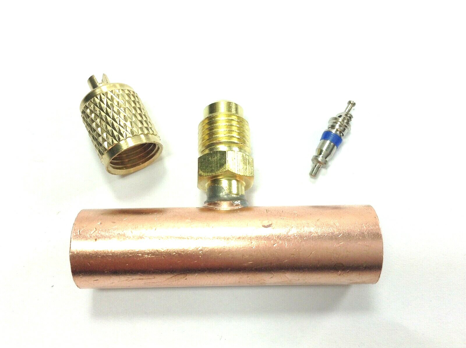 Copper Access Tee 1 2 Ods X 1 4 Flare Scrader Valve Wrench Cap Hvac Cbt12 Ebay