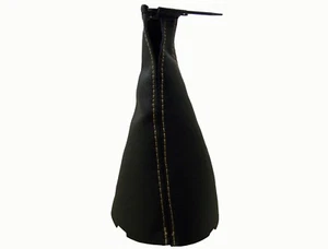 PEUGEOT PARTNER I (1996-2007) Cuffia Leva Cambio 100% Pelle - Cuciture Beige - Picture 1 of 1