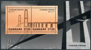 DENMARK. 2018. 54 Kr. Europa. The Great Belt Bridge. S/S. VF MNH (BL138) - Picture 1 of 1