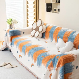 Chenille Sofa Cover Reversible Anti Slip Cat Scratch Resistant - Picture 1 of 12